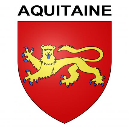 Blason autocollant pour plaque auto - Aquitaine