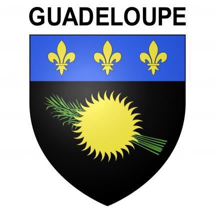 Blason autocollant pour plaque auto - Guadeloupe