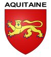 Sticker autocollant blason Aquitaine pour plaques auto