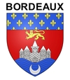 Sticker autocollant blason Bordeaux pour plaques auto