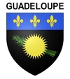 Sticker autocollant blason Guadeloupe pour plaques auto