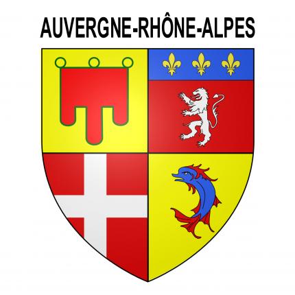 Blason autocollant pour plaque auto - Auvergne-Rhône-Alpes