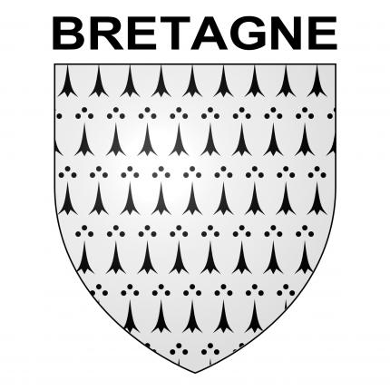 Blason autocollant pour plaque auto - Bretagne