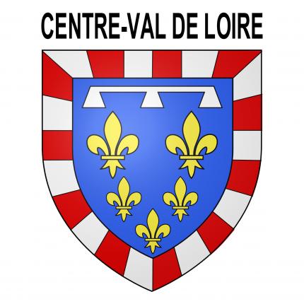 Blason autocollant pour plaque auto - Centre-Val-de-Loire