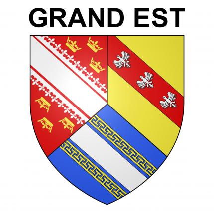 Blason autocollant pour plaque auto - Grand Est