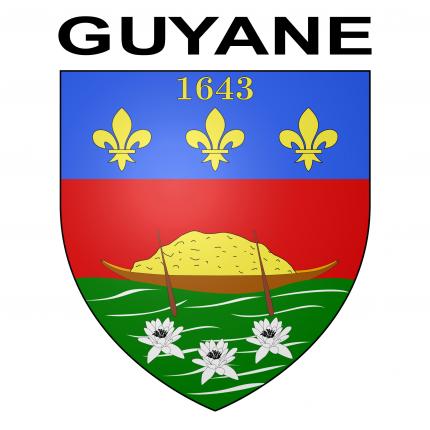 Blason autocollant pour plaque auto - Guyane