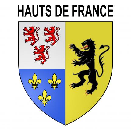 Blason autocollant pour plaque auto - Hauts-de-France