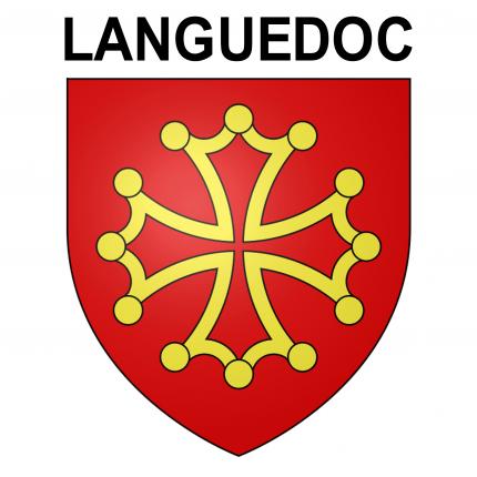 Blason autocollant pour plaque auto - Languedoc