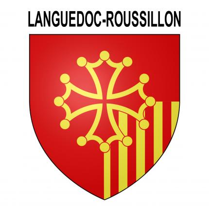 Blason autocollant pour plaque auto - Languedoc-Roussillon