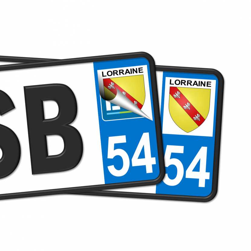Lot De 2 Autocollants écussons Lorraine - Blason Régional - Format 4x5 Cm - Idéal Voiture, Casque, Valise
