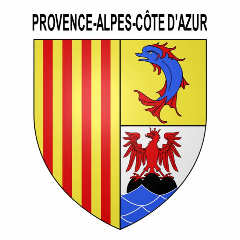 Écusson Provence 64x50mm - Blason Ancien France - Lys - Patch Tissu Neuf