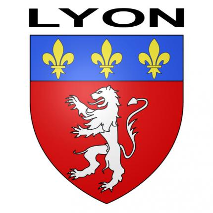 Blason autocollant pour plaque auto - Lyon