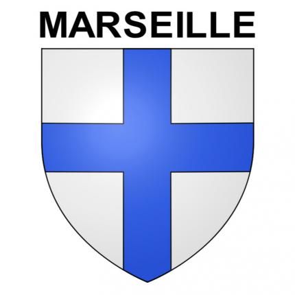 Blason autocollant pour plaque auto - Marseille