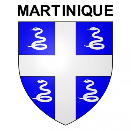 Blason autocollant pour plaque auto - Martinique