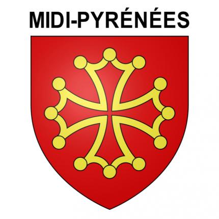 Blason autocollant pour plaque auto - Midi-Pyrénées