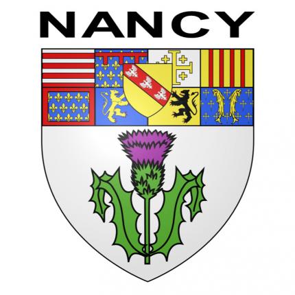 Blason autocollant pour plaque auto - Nancy