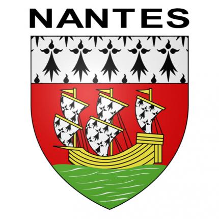 Autocollant pour plaque auto: blason Nantes
