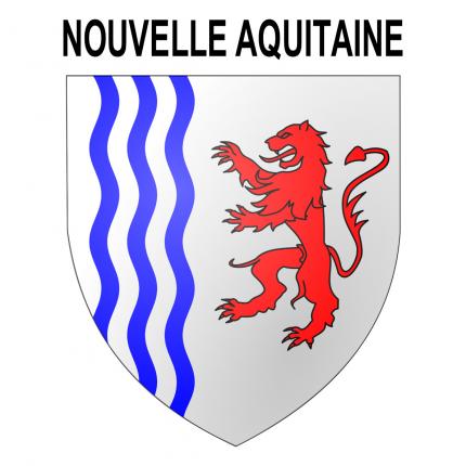 Blason autocollant pour plaque auto - Nouvelle Aquitaine