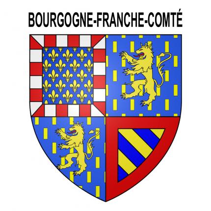 Blason autocollant pour plaque auto - Bourgogne-Franche Comté