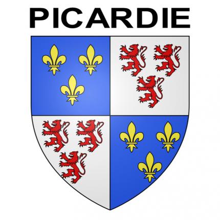 Blason autocollant pour plaque auto - Picardie