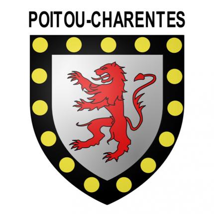 Blason autocollant pour plaque auto - Poitou-Charentes