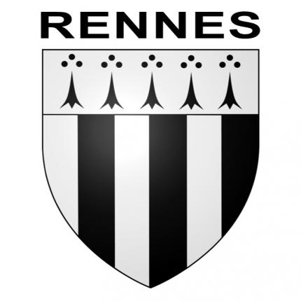 Blason autocollant pour plaque auto - Rennes