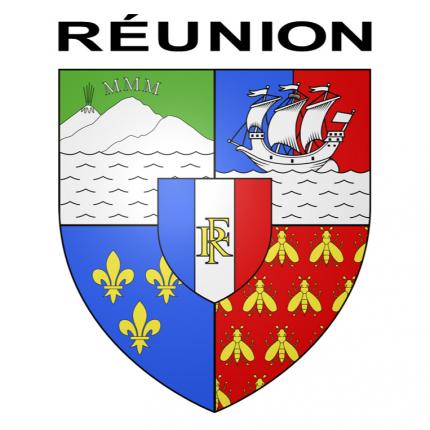 Blason autocollant pour plaque auto - Réunion