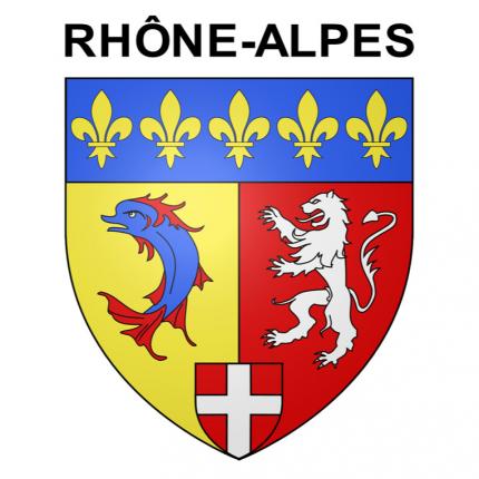 Blason autocollant pour plaque auto - Rhône-Alpes