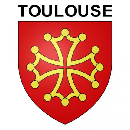 Blason autocollant pour plaque auto - Toulouse