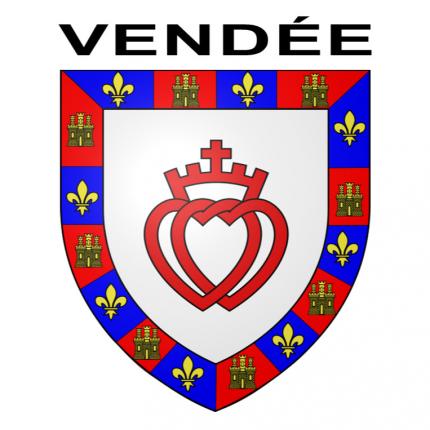 Blason autocollant pour plaque auto - Vendée