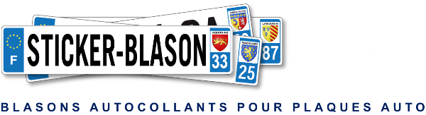 Sticker blason autocollant pour plaques d`immatriculation auto