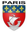 Sticker autocollant blason Paris pour plaques auto